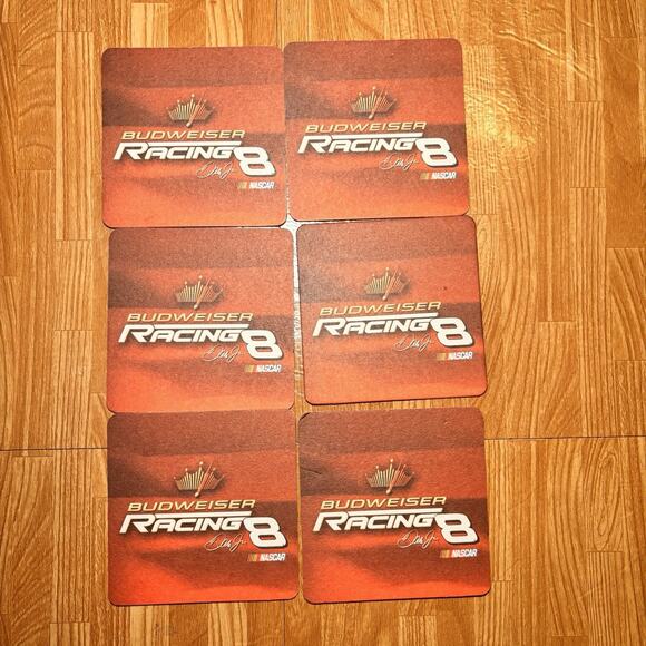 Budweiser Racing Dale Jr #8 NASCAR Coasters Set of 6 - Picture 4 of 5